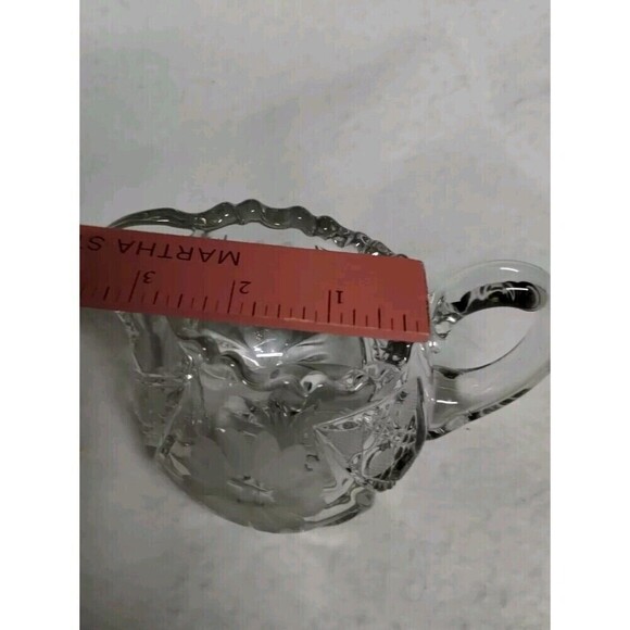 Brilliant Cut Crystal Glass‎ Cream and Sugar Set - Sawtooth Rim Vintage - Picture 6 of 10